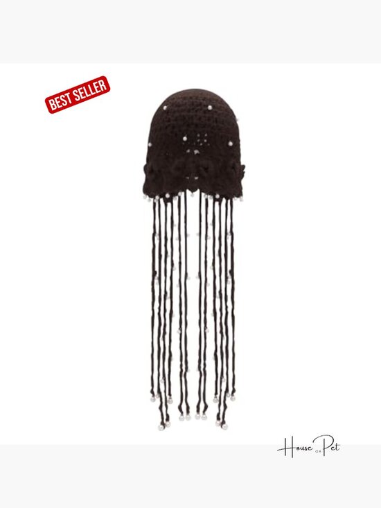 Crochet Slouchy Beanie Hat with Tassel Chunky Knit Skull Cap main image 6